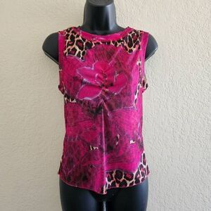 Agolde Sheer Animal Print Tank Top